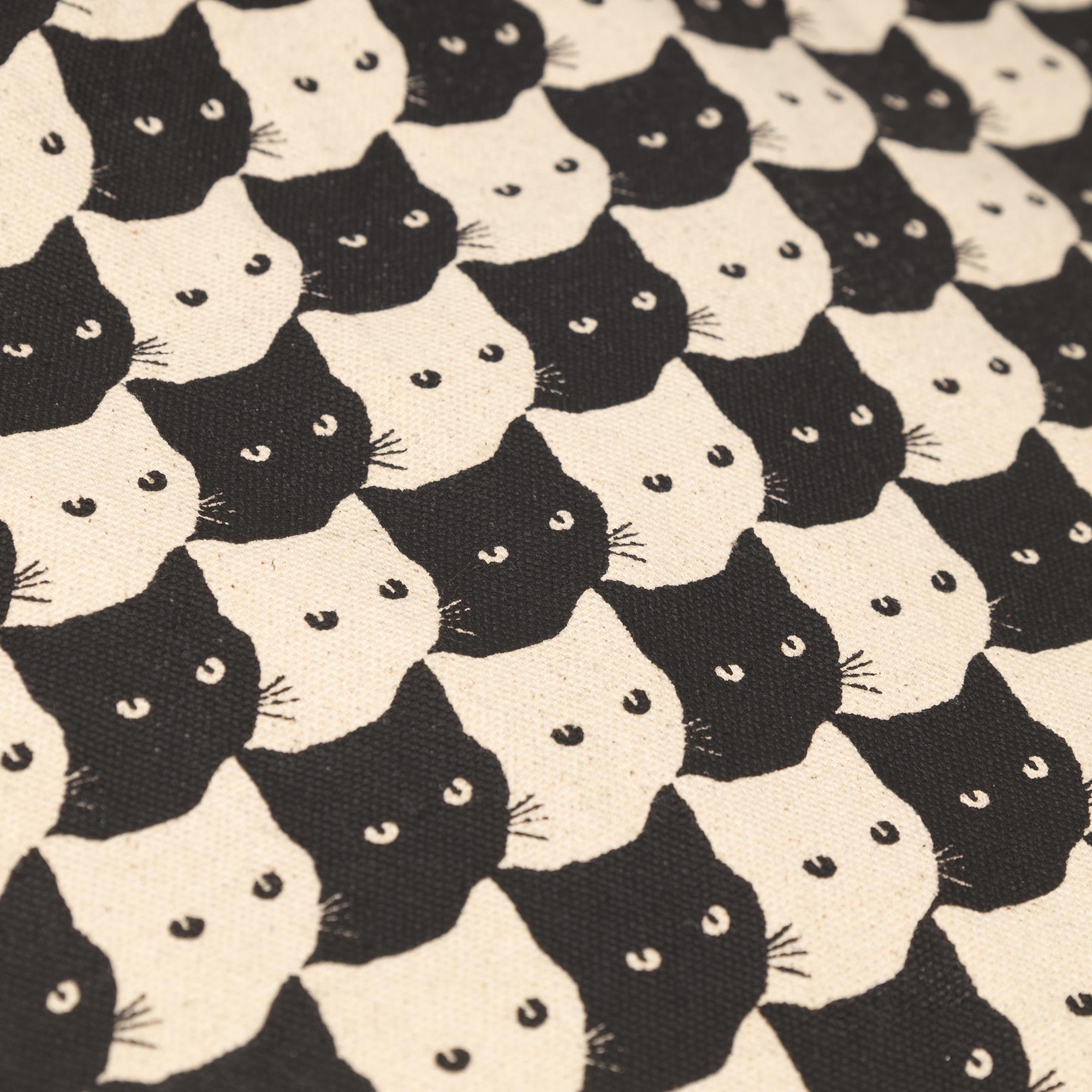 Dedicated Torekov Pepita Cats Tote Bag unisex Tragetasche weiß